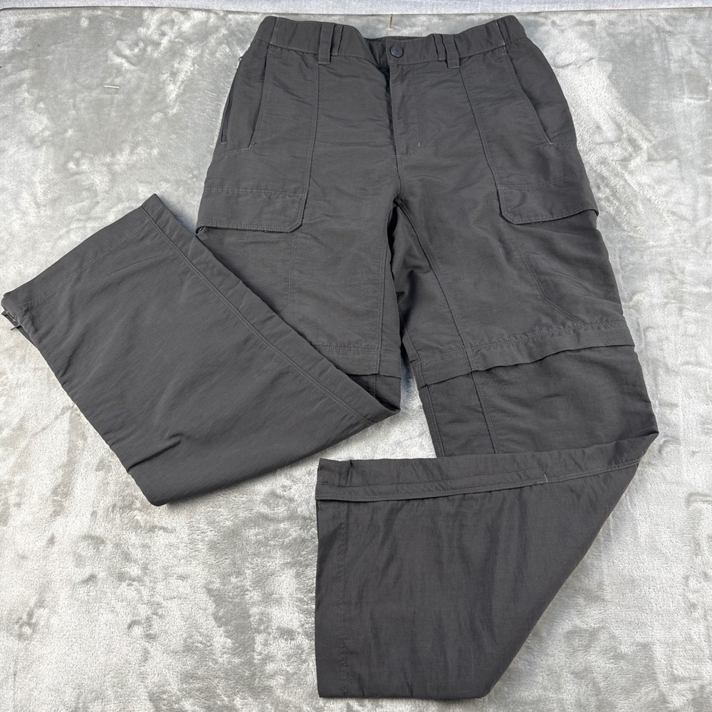 The North Face Convertible Cargo Pants Womens SP Dark Gray Zip Off EUC